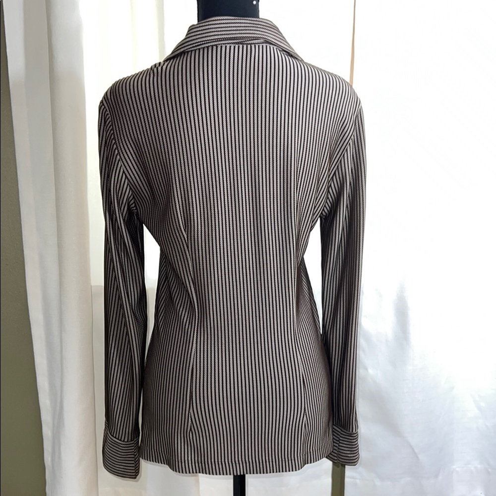 Vintage Textured Striped Button Down Shirt - Picture 4 of 5